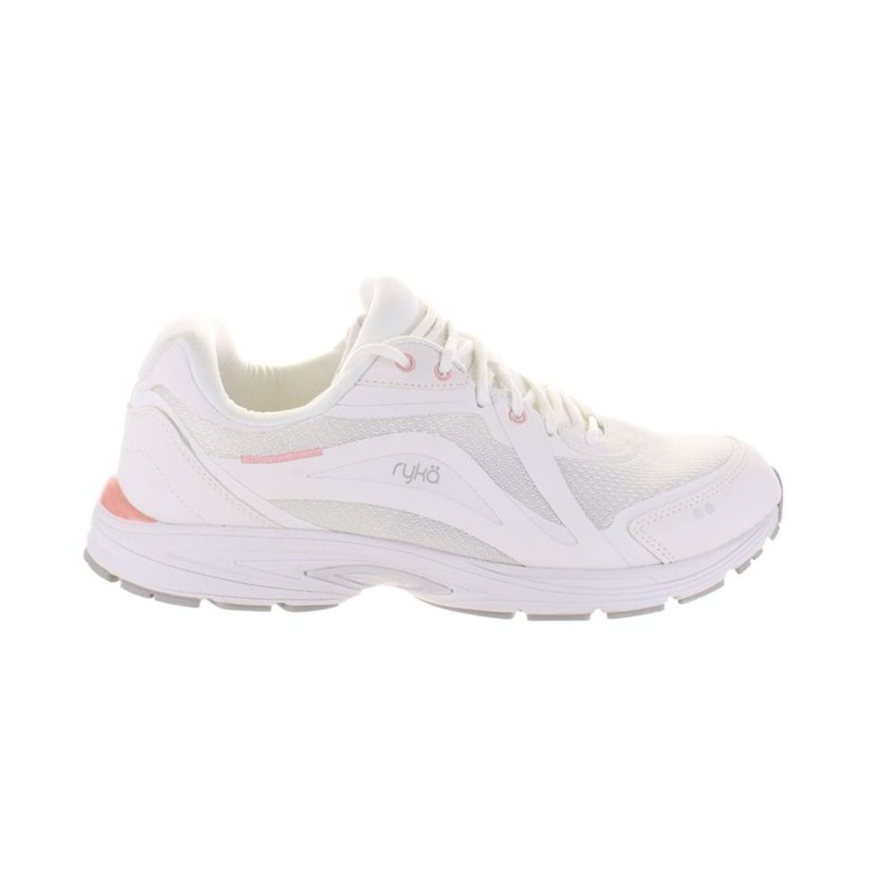 Ryka Womens Sky Walk White Walking Shoes Size 10 Wide (C,D, W)